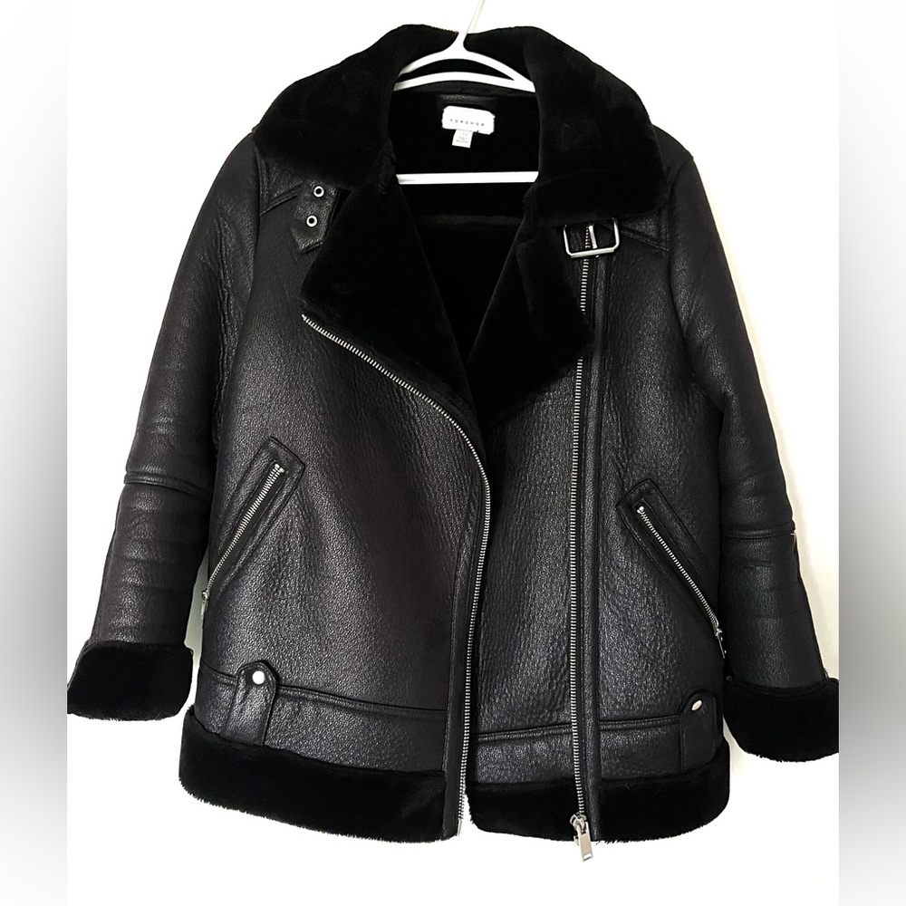 Women’s Topshop Petite sherpa jacket UK8/US4